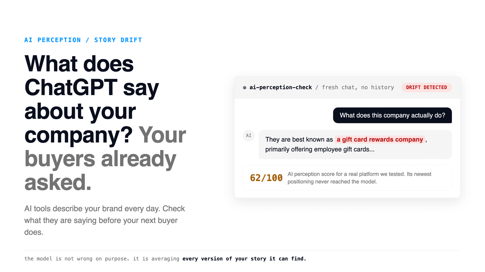 What does ChatGPT say about your company?