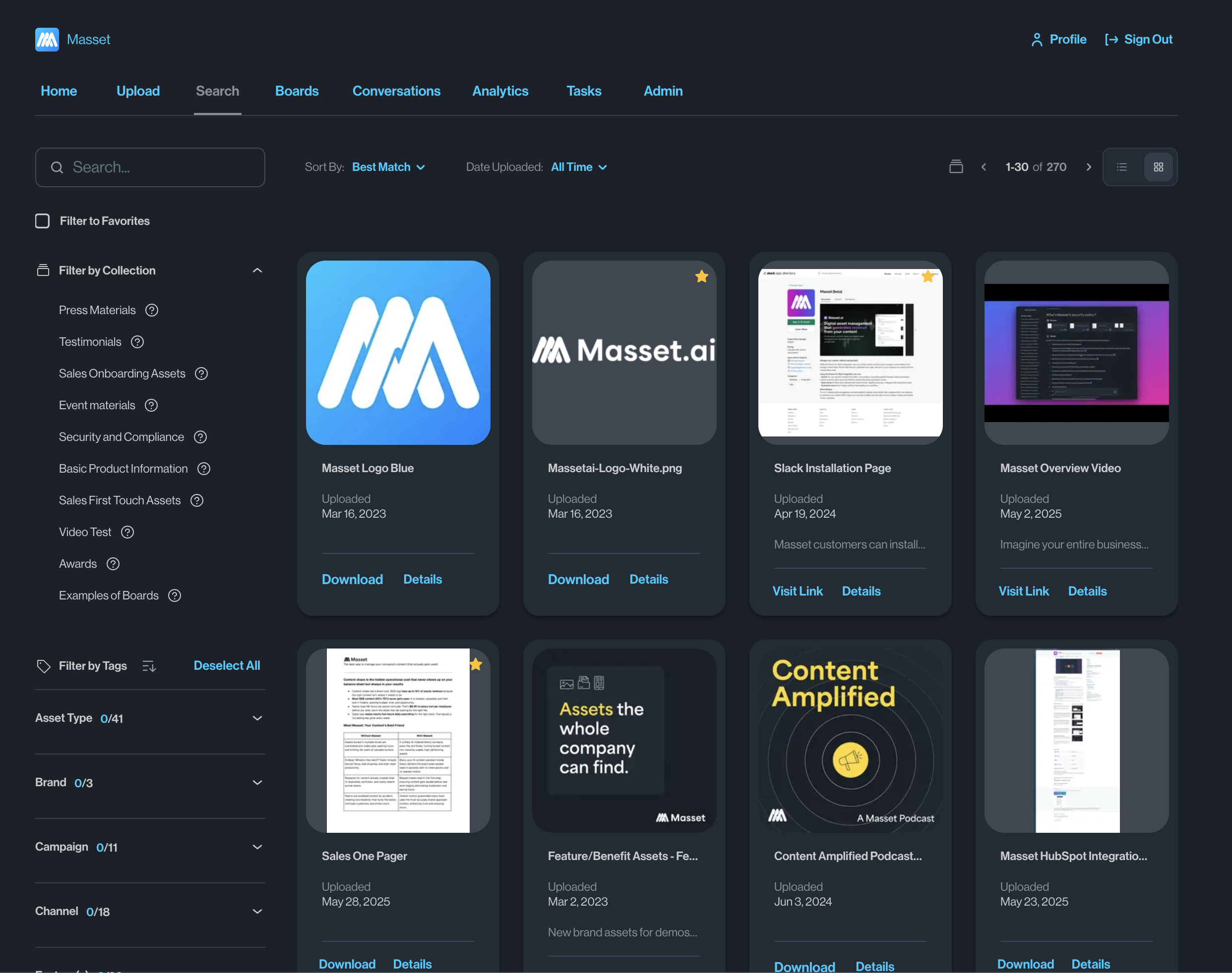 Masset Content Library