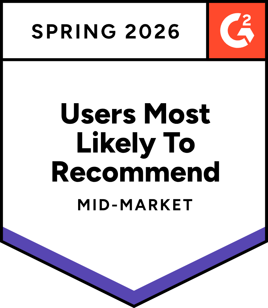 G2 Users Most Likely to Recommend Mid-Market